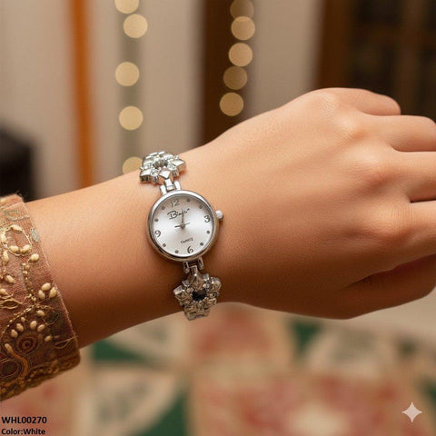 WHL00270 ZWA Round Flower Chain Dial Watch - WHL