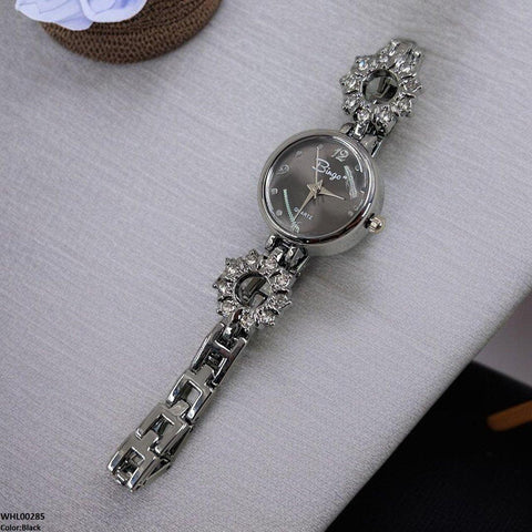 WHL00285 ZWA Round Silver Rhinestone Watch - WHL