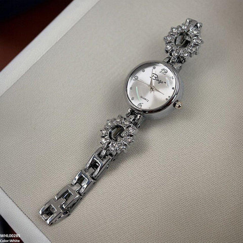 WHL00285 ZWA Round Silver Rhinestone Watch - WHL