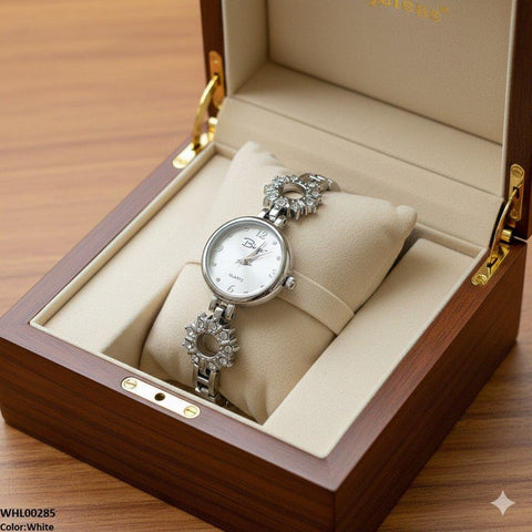 WHL00285 ZWA Round Silver Rhinestone Watch - WHL