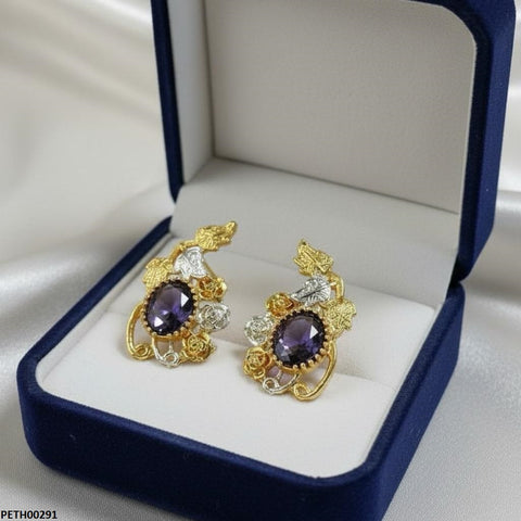 PETH00291 MZM Oval Flower Tops Pair - PETH