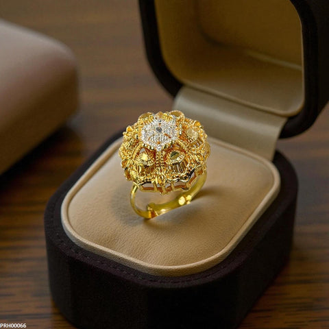 PRH00066 MZM Round Flower Ring Adjustable - PRH