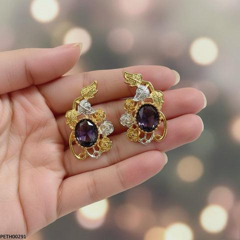 PETH00291 MZM Oval Flower Tops Pair - PETH