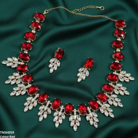 TNSH059 SDQ Oval Pear Necklace Set