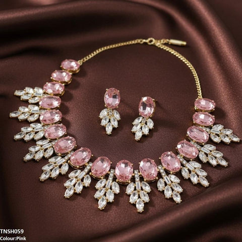 TNSH059 SDQ Oval Pear Necklace Set