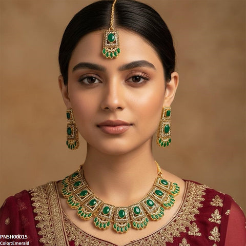 PNSH00015 FRN Marquise/Oval Necklace Set - PNSH