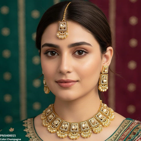 PNSH00015 FRN Marquise/Oval Necklace Set - PNSH