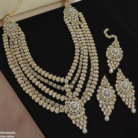 PBSH00020 FRN Tear Flower Bridal Mala Set - PBSH