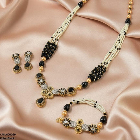 CMLH00069 SDQ Flower Tear Drop Mala Set - CMLH