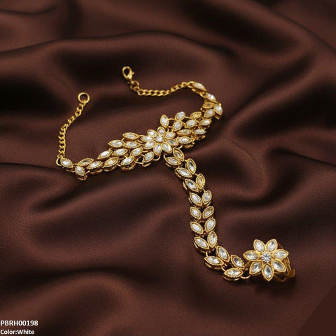 PBRH00198 FRN Marquise Flower Angla Bracelet Adjustable - PBRH