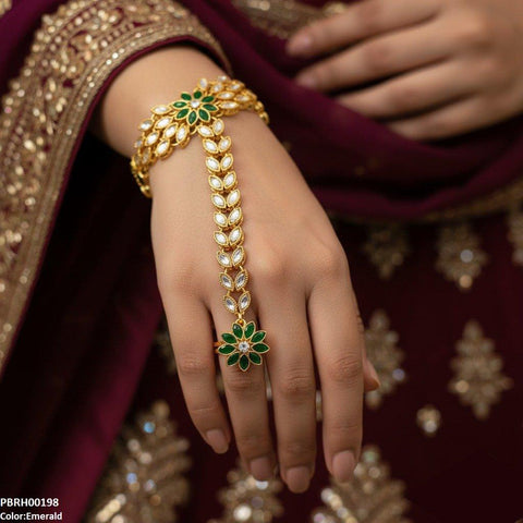 PBRH00198 FRN Marquise Flower Angla Bracelet Adjustable - PBRH