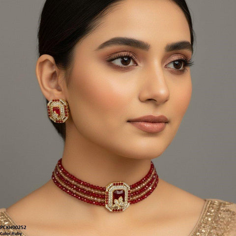 PCKH00252 SDQ Square/Leaf Choker Set - PCKH