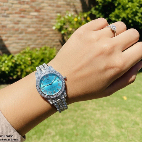 WHL00455 BWS Round Stone Dial Women's Watch - WHL