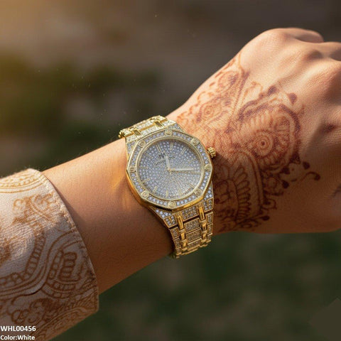 WHL00456 BWS Round Stone Dial Women's Watch - WHL