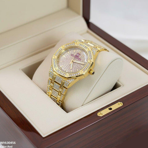 WHL00456 BWS Round Stone Dial Women's Watch - WHL