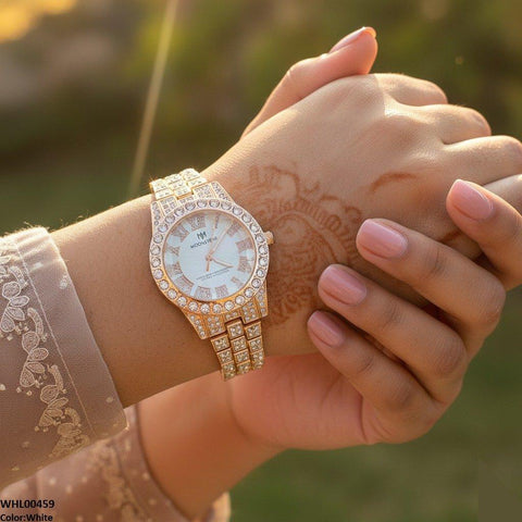 WHL00459 BWS Round Stone Dial Women's Watch - WHL