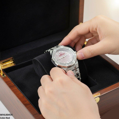 WHL00454 BWS  Round Stone Dial Women's Watch - WHL