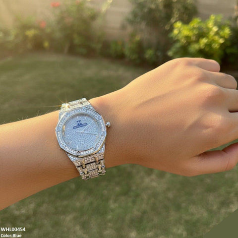 WHL00454 BWS  Round Stone Dial Women's Watch - WHL