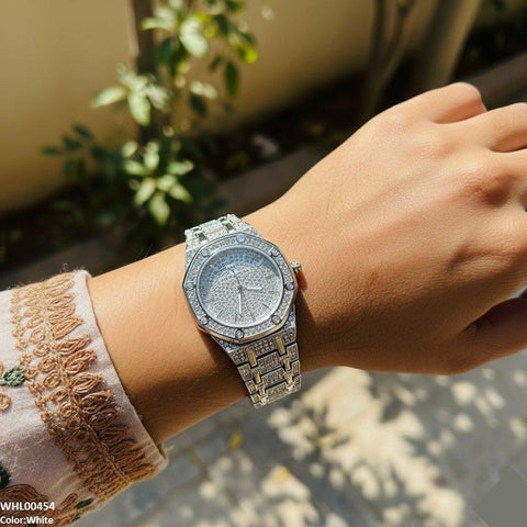WHL00454 BWS  Round Stone Dial Women's Watch - WHL