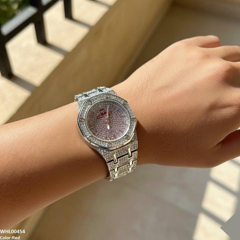 WHL00454 BWS  Round Stone Dial Women's Watch - WHL