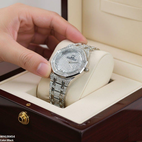 WHL00454 BWS  Round Stone Dial Women's Watch - WHL