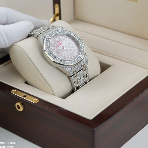 WHL00454 BWS  Round Stone Dial Women's Watch - WHL