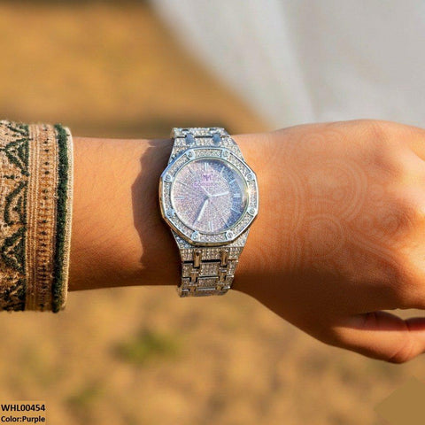 WHL00454 BWS  Round Stone Dial Women's Watch - WHL