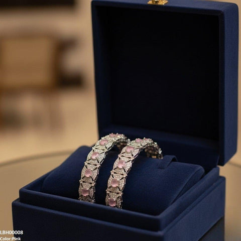LBH00008 ANI Round Flower Bangle Set - LBH