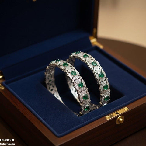 LBH00008 ANI Round Flower Bangle Set - LBH