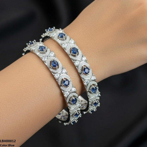 LBH00012 ANI Round Stone Bangle Set - LBH