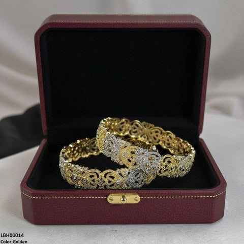 LBH00014 ANI Round Stone Bangle Set - LBH