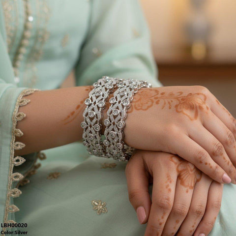 LBH00020 ANI Round Stone Bangle Set - LBH