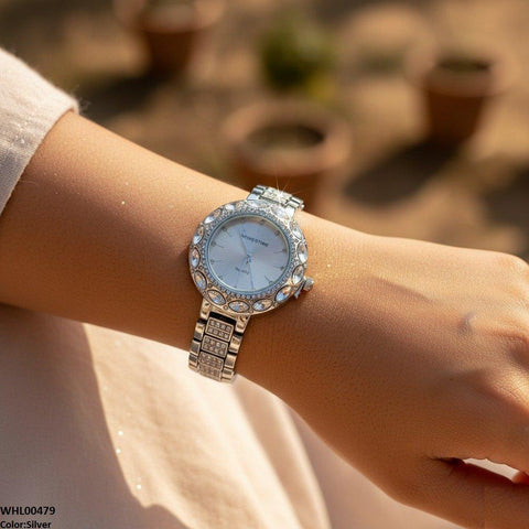 WHL00479 ZWA Round Marquise Stone Bezel Women's Watch - WHL