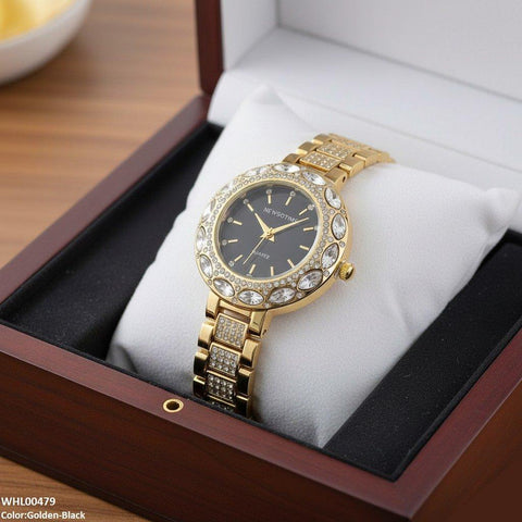 WHL00479 ZWA Round Marquise Stone Bezel Women's Watch - WHL