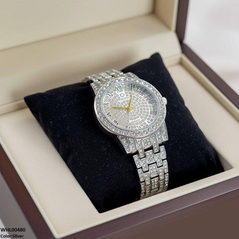 WHL00480 ZWA Round Rhinestone Women's Watch - WHL