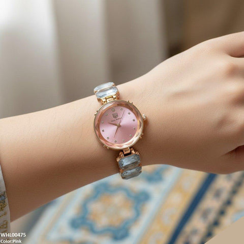 WHL00475 ZWA Round Stone Chain Women's Watch - WHL