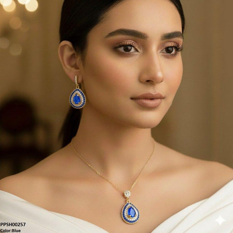 PPSH00257 MZM Tear Drop Pedant Set - PPSH