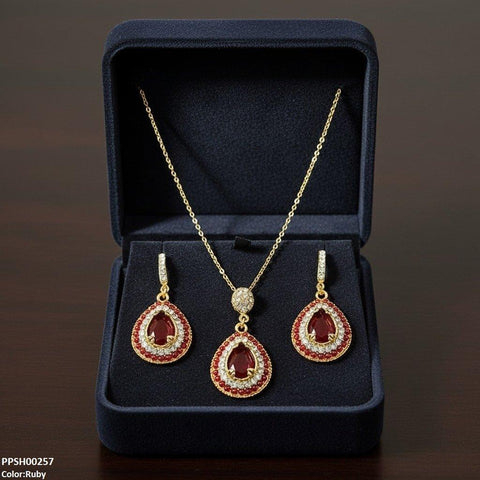 PPSH00257 MZM Tear Drop Pedant Set - PPSH