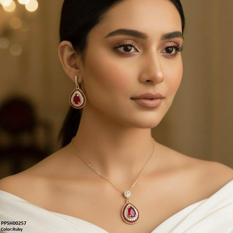 PPSH00257 MZM Tear Drop Pedant Set - PPSH