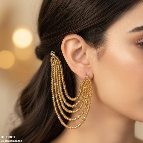 OTH00001  FRN Round Pearl Earring Saharay - OTHH