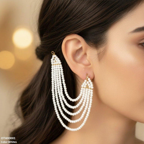 OTH00001  FRN Round Pearl Earring Saharay - OTHH