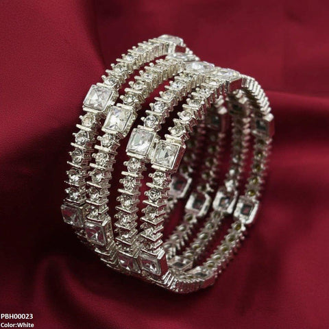 PBH00023 SDQ Square Round 4 Pcs Of Bangles Set - PBH