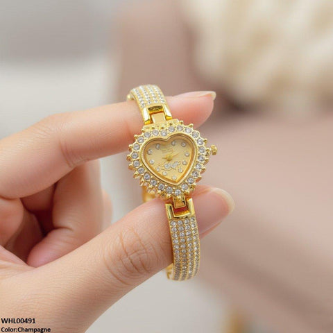 WHL00491 IWA Heart Love Dial Stone Women's Watch - WHL