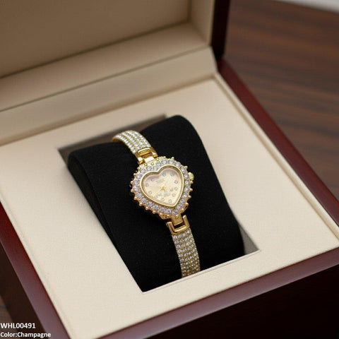 WHL00491 IWA Heart Love Dial Stone Women's Watch - WHL