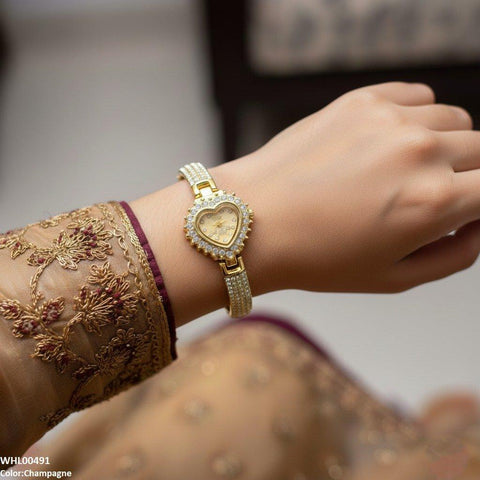 WHL00491 IWA Heart Love Dial Stone Women's Watch - WHL