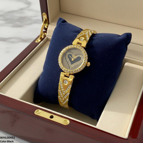 WHL00492 IWA Round Heart Dial Bracelet Women's Watch - WHL