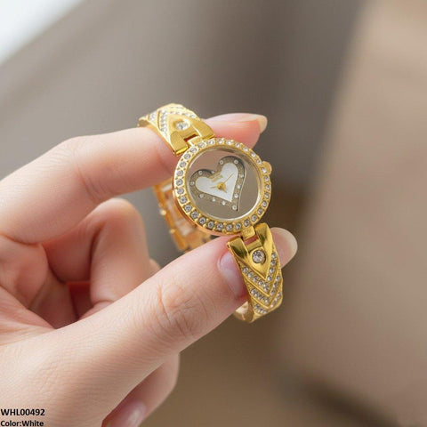 WHL00492 IWA Round Heart Dial Bracelet Women's Watch - WHL