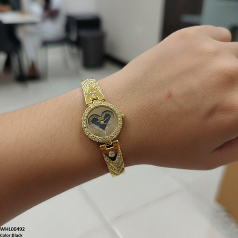 WHL00492 IWA Round Heart Dial Bracelet Women's Watch - WHL