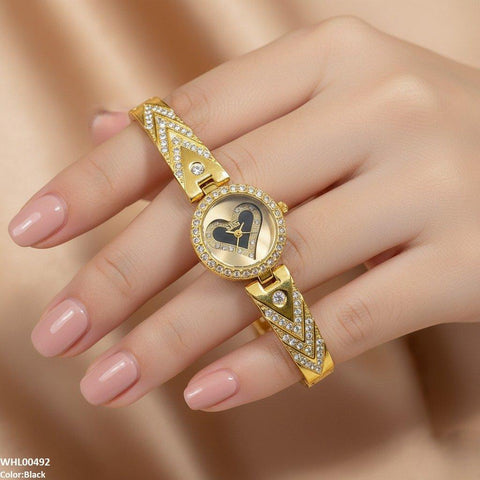 WHL00492 IWA Round Heart Dial Bracelet Women's Watch - WHL