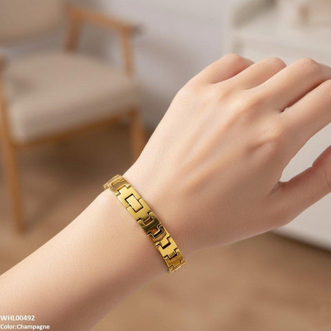 WHL00492 IWA Round Heart Dial Bracelet Women's Watch - WHL